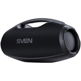 Portable speaker SVEN PS-990, black, power output 180W (RMS), TWS, Bluetooth, RGB backlight, Waterproof (IPx7), USB, Lithium 
