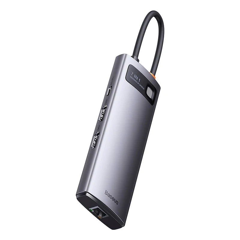 Hub 7in1 Baseus Metal Gleam Series, USB-C to 3x USB 3.0 + HDMI + USB-C PD + VGA + Ethernet RJ45 - Product Image 3