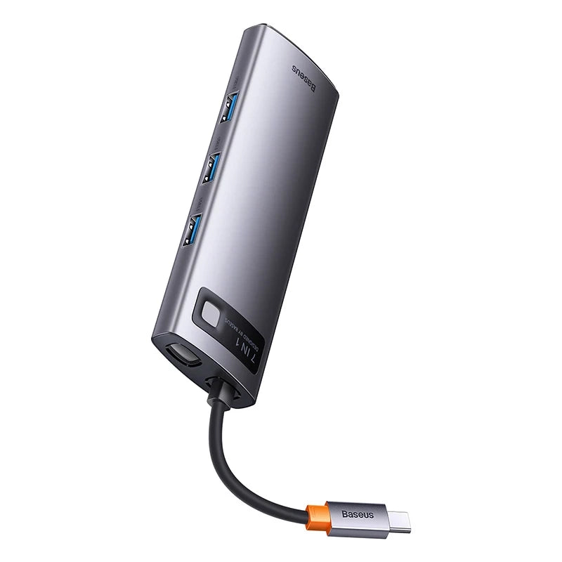 Hub 7in1 Baseus Metal Gleam Series, USB-C to 3x USB 3.0 + HDMI + USB-C PD + VGA + Ethernet RJ45 - Product Image 4