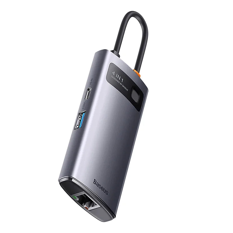 Hub 4in1 Baseus Metal Gleam Series, USB-C to 3x USB 3.0 + Ethernet RJ45 - Product Image 3