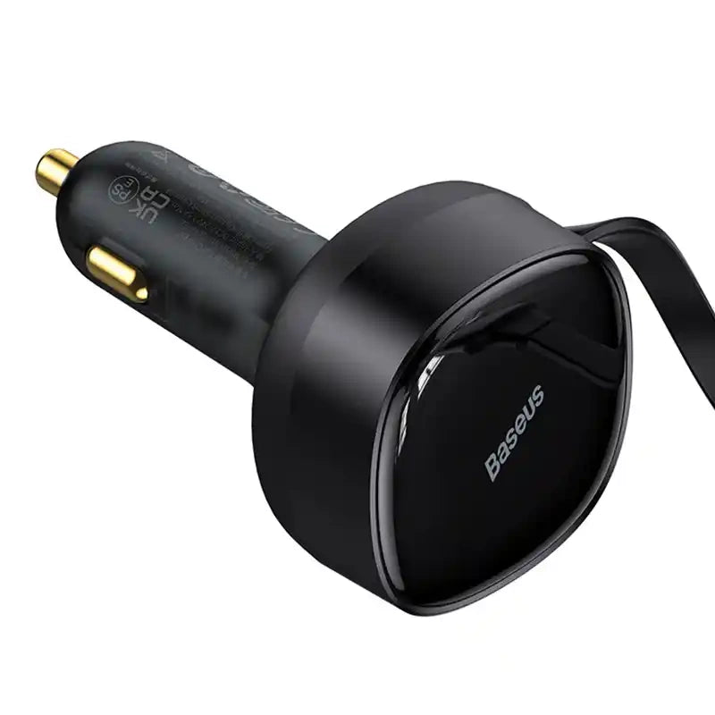 Car Charger Baseus Enjoyment with cable USB-C + Lightning 3A, 30W (Black) - Product Image 4