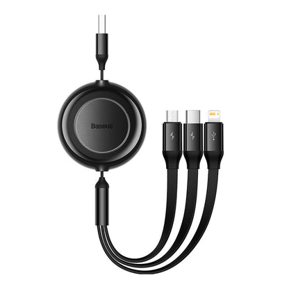 Baseus Bright Mirror 2, USB 3-in-1 cable for micro USB / USB-C / Lightning 3.5A 1.1m (Black) - Product Image 2