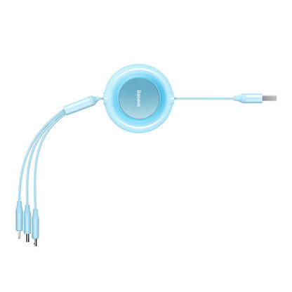 Baseus Bright Mirror 2, USB 3-in-1 cable for micro USB / USB-C / Lightning 3.5A 1.1m (Sky blue) - Product Image 3