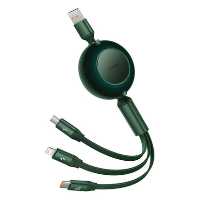 Baseus Bright Mirror 3, USB 3-in-1 cable for micro USB / USB-C / Lightning 66W / 2A 1.1m (Green) - Product Image 6