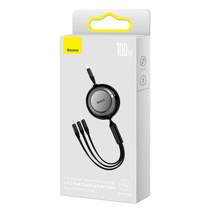 Baseus Bright Mirror 4, USB-C 3-in-1 cable for micro USB / USB-C / Lightning 100W / 3.5A 1.1m (Black) - Product Image 5