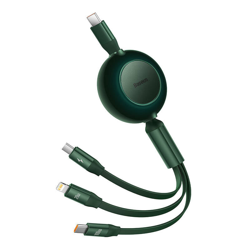 USB-C 3-in-1 cable Baseus Bright Mirror 4 for micro USB / USB-C / Lightning 100W / 3.5A 1.1m (Green) - Product Image 3