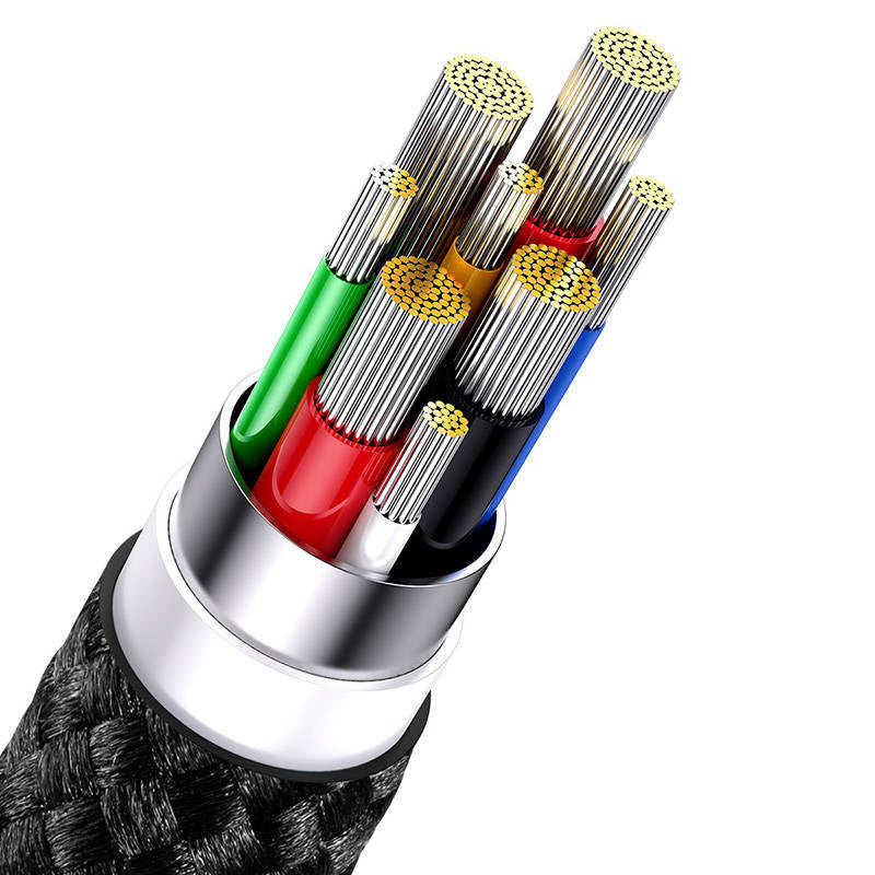 3in1 USB cable Baseus Flash Series 2, USB-C + micro USB + Lightning, 100W, 1.5m (black) - Product Image 6