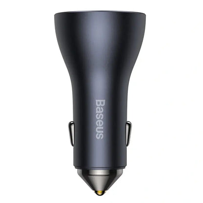 Car charger Baseus Golden Contactor Pro, 2x USB-C, 1x USB, 65W (grey) - Product Image 3
