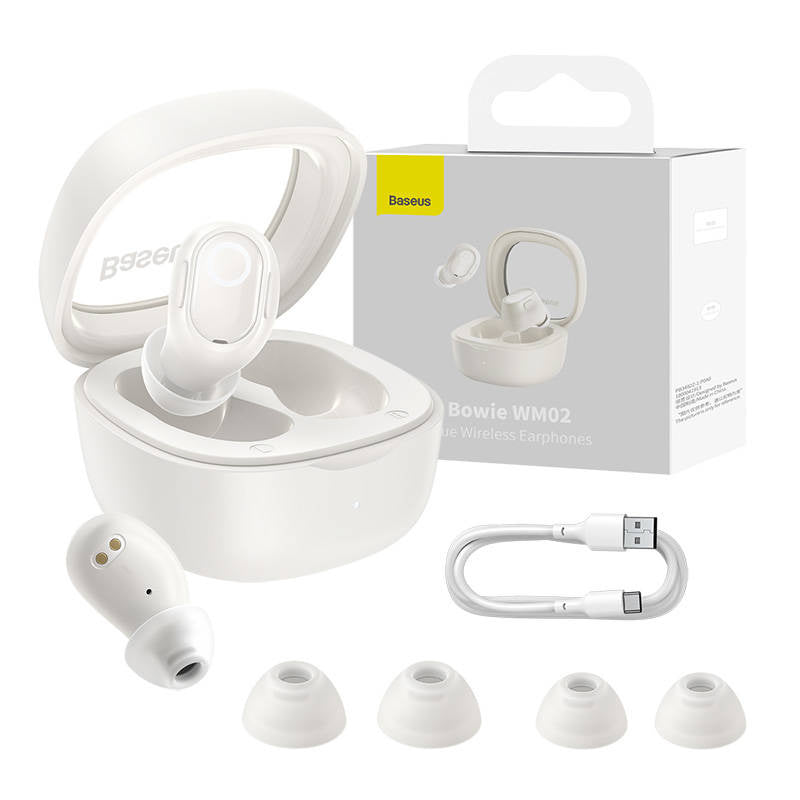 Wireless headphones Baseus Bowie WM02 TWS, Bluetooth 5.0 (white) - Product Image 10