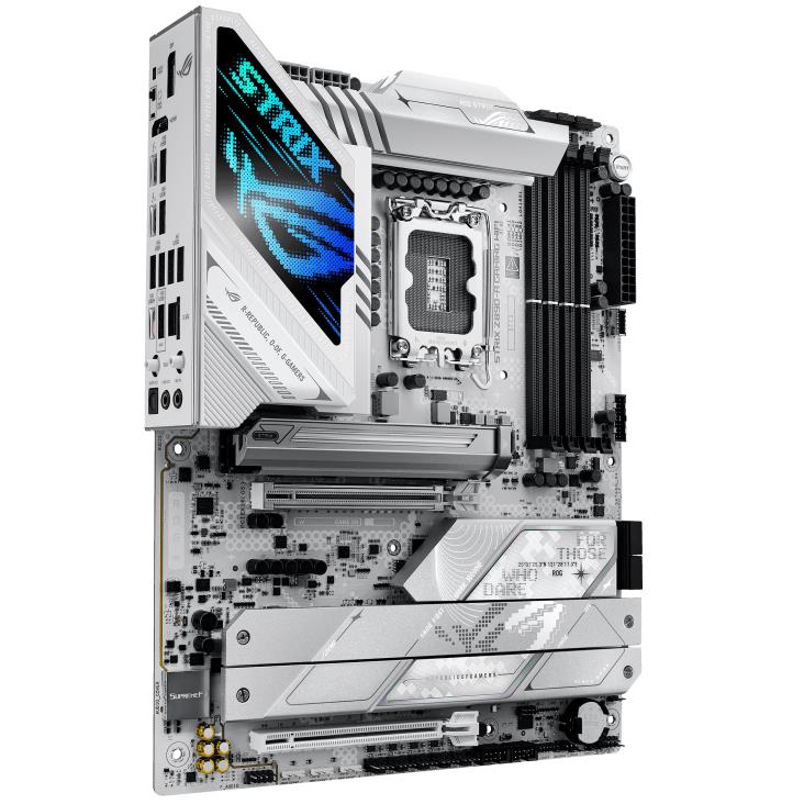 Mainboard ASUS Intel Z890 LGA1851 ATX Memory DDR5 Memory slots 4 1xPCI-Express 4.0 16x 1xPCI-Express 5.0 16x 5xM.2 1xHDMI 1xDisplayPort 1xAudio-In 1xAudio-Out 2xUSB 3.0 5xUSB 3.1 1xUSB-C 2xUSB-C w/Thunderbolt 1xOptical S/PDIF 1xRJ45 ROGSTRIXZ890-AGAMWIFI