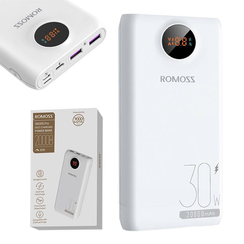 Powerbank Romoss SW20S Pro 20000mAh, 30W (white) - Product Image 3