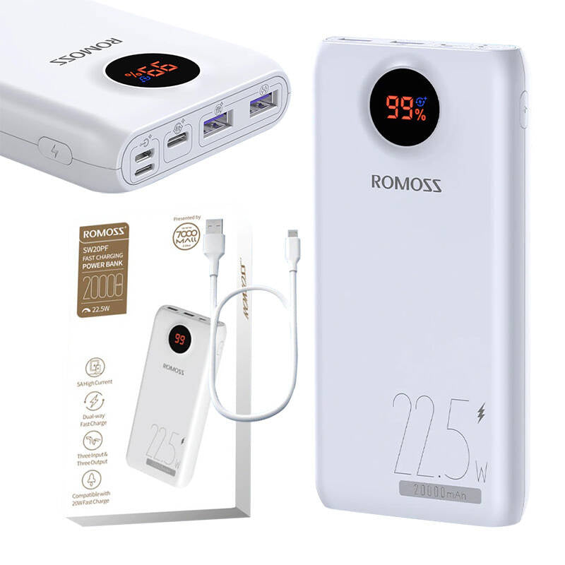 Powerbank Romoss SW20PF 20000mAh, 22.5W (white) - Product Image 2