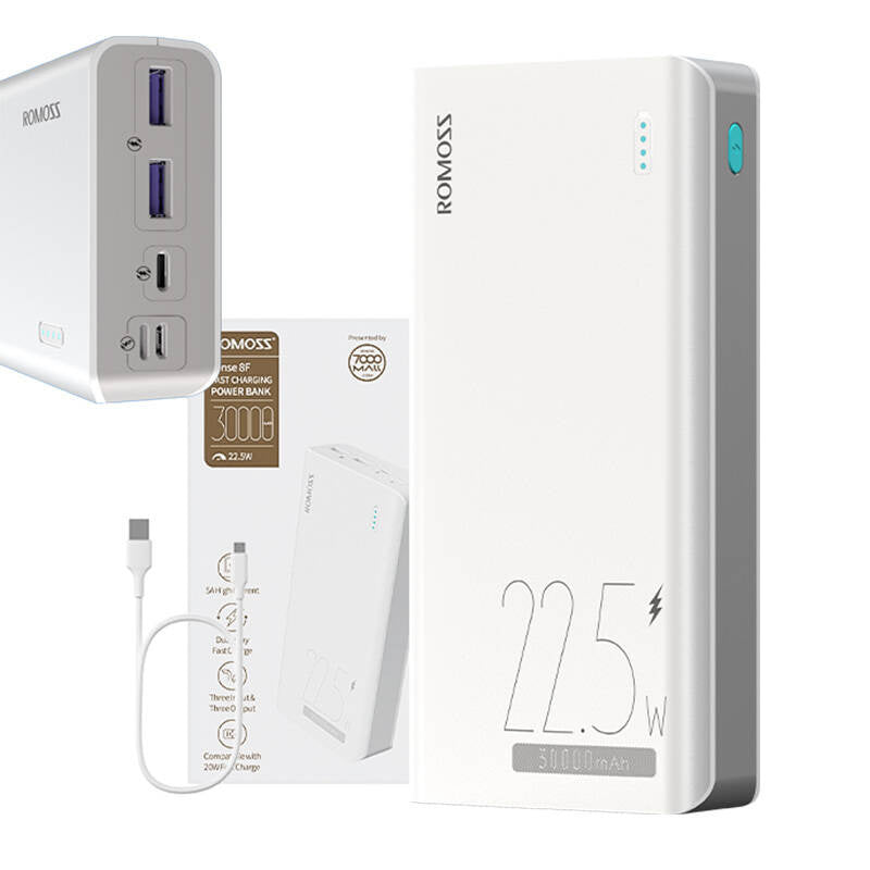 Powerbank Romoss SENSE8F 30000mAh, 22.5W (white) - Product Image 2