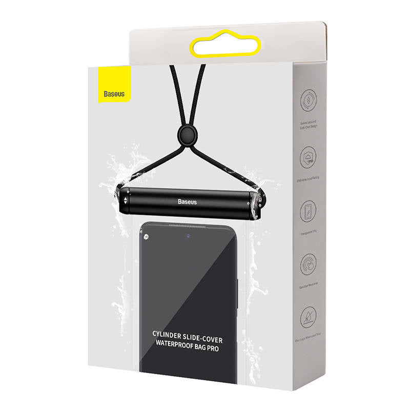 Baseus Cylinder Slide-cover waterproof smartphone bag (black) - Product Image 5