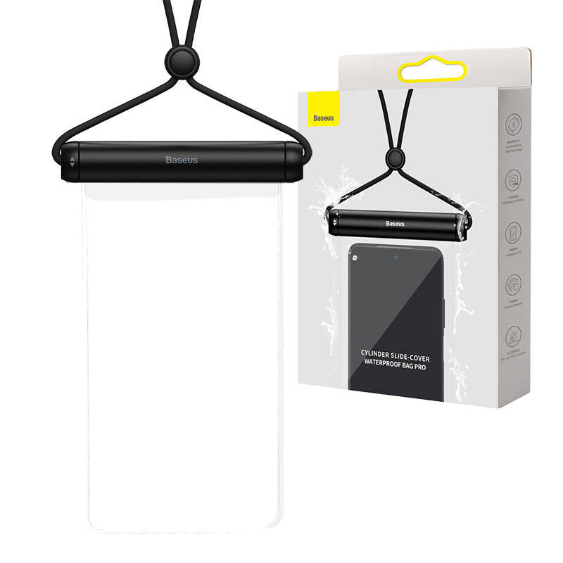 Baseus Cylinder Slide-cover waterproof smartphone bag (black) - Product Image 6