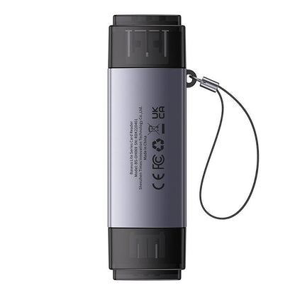 Baseus Lite Series SD/TF memory card reader, USB + USB-C (gray) - Product Image 4