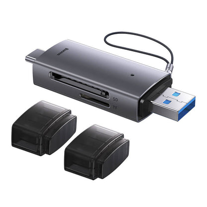 Baseus Lite Series SD/TF memory card reader, USB + USB-C (gray) - Product Image 5
