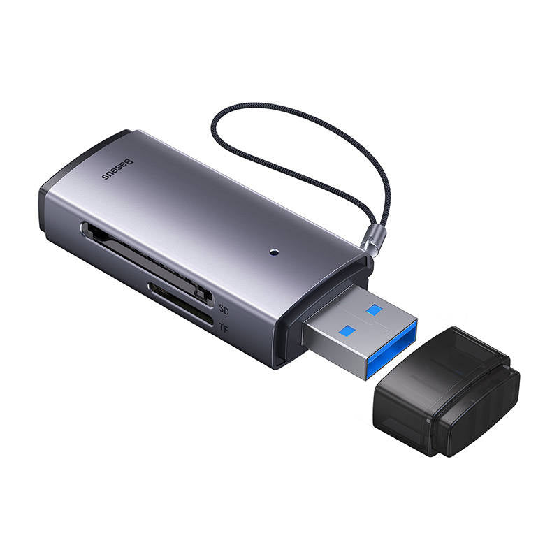 Baseus Lite Series SD/TF memory card reader, USB (gray) - Product Image 4
