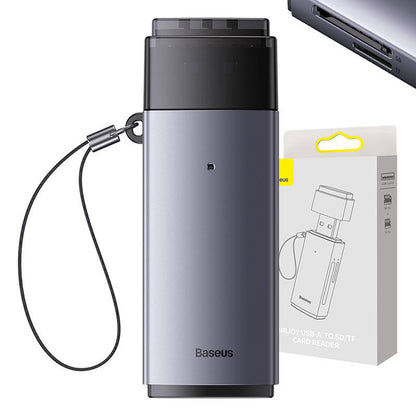 Baseus Lite Series SD/TF memory card reader, USB (gray) - Product Image 1
