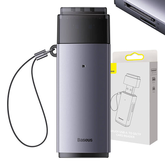 Baseus Lite Series SD/TF memory card reader, USB (gray) - Product Image 1