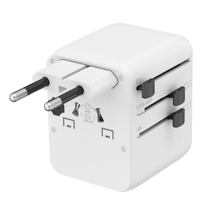 Gembird Universal travel power adapter | TPA-1A2C20-01-W | Travel Adapter | 20 W