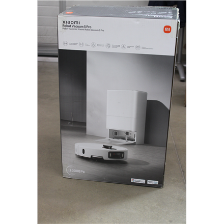 SALE OUT. Xiaomi Robot Vacuum 5 Pro EU | Wet&Dry | 5200 mAh | 20000 Pa | White | DAMAGED PACKAGING | 24 month(s)