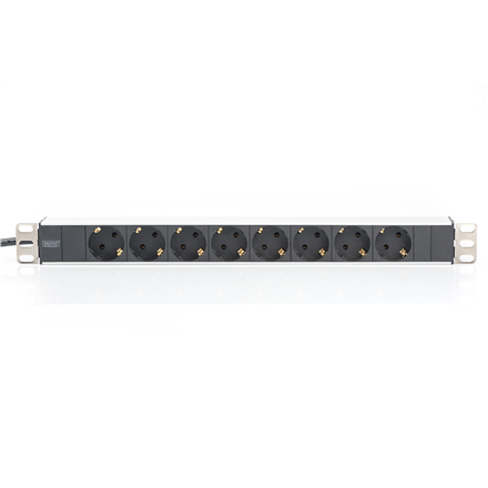 Digitus | Aluminum outlet strip with 8 safety outlets | DN-95401 | Sockets quantity 8