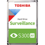 HDD Video Surveillance TOSHIBA S300 AI 8TB CMR, 3.5'', 512MB, 7200RPM, SATA, 64 cameras, 24/7, TBW: 550