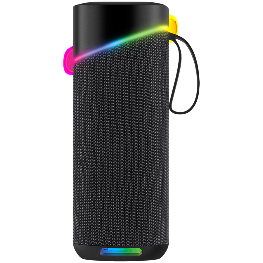 2.0 portable speaker SVEN PS-155, black, power output 2x5 W (RMS), TWS, Bluetooth, FM, USB, lithium battery
