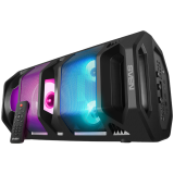 2.0 portable speaker SVEN PS-670, black, power output 2x32.5W (RMS), TWS, Bluetooth, FM, USB, microSD, LED-display, RC, lithi