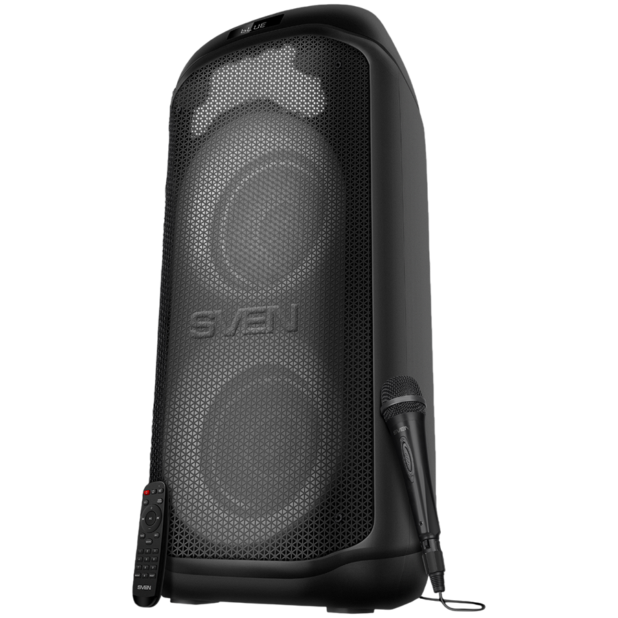 Speaker SVEN PS-1050, black (200W, TWS, Bluetooth, FM, USB, microSD, LED-display, 7200mAh)