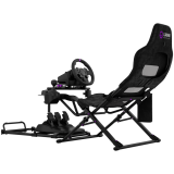 LORGAR FLEX RAF1, Sim Racing Cockpit Advanced, Foldable, 150x72x113 cm-playing, 38x72x126cm-folded, Black