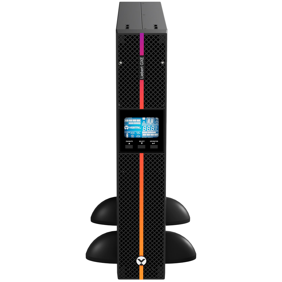 Liebert GXE UPS 1kVA 1ph UPS 230V Rack/Tower W/Batteries, C14 input/C13 x 8 output, 2-year warranty with railkit — VERTIV