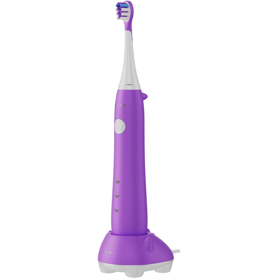 Wireless Tooth Brush, Violet, 3 Brush Heads, 600mAh, Function: Sensive, Clean, Whitening, Sweep, Smart Remind — AENO