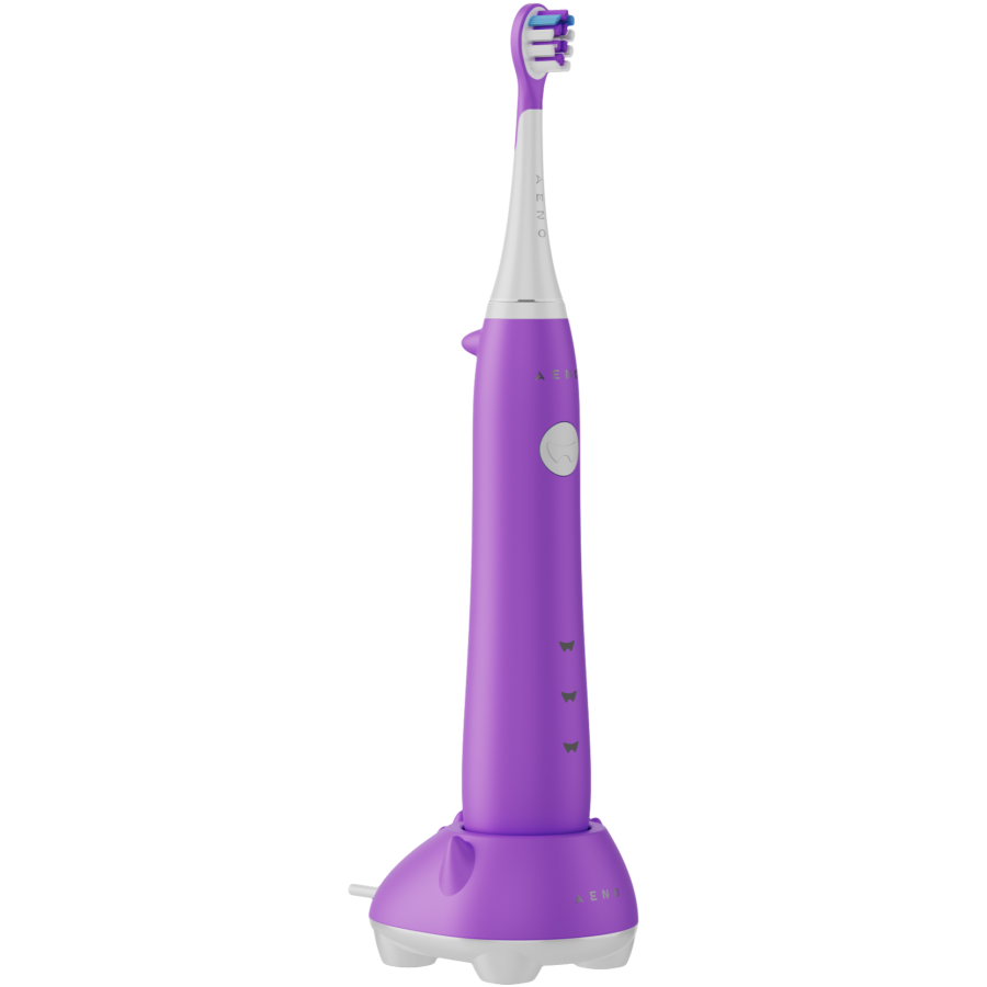 Wireless Tooth Brush, Violet, 3 Brush Heads, 600mAh, Function: Sensive, Clean, Whitening, Sweep, Smart Remind — AENO