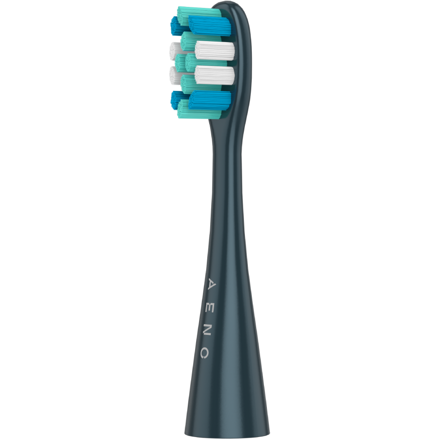 Wireless Tooth Brush, Navy Blue, 3 Brush Heads, 1400mAh, Function: Soft, Clean, Massage, White, Sweep — AENO