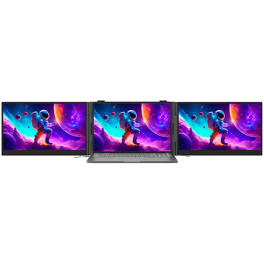 Portable monitor Blackview DCM8 Dual Screen 15.3inch 1920x1200 16:9 LCD 60Hz IPS 178 USB-C 3.1x3 364.4x237.43x21mm Grey Black