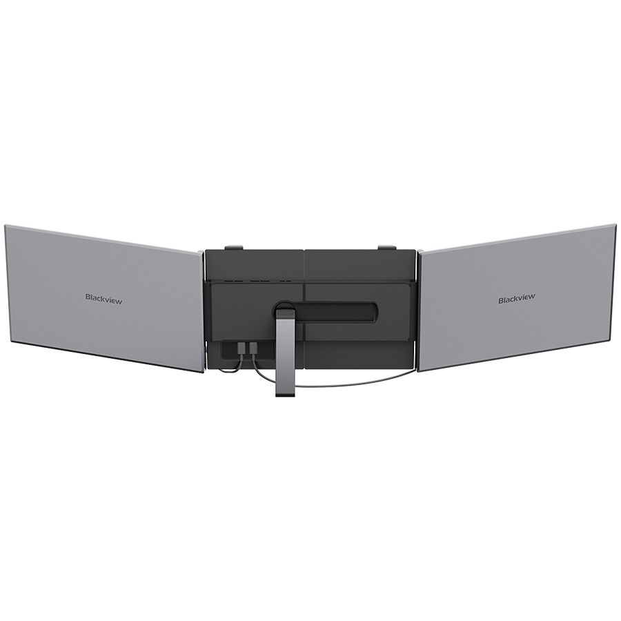 Portable monitor Blackview DCM8 Dual Screen 15.3inch 1920x1200 16:9 LCD 60Hz IPS 178 USB-C 3.1x3 364.4x237.43x21mm Grey Black