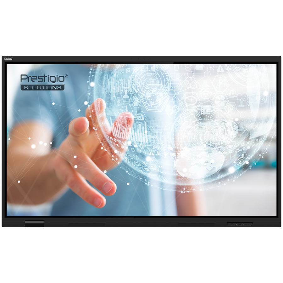 PRESTIGIO SOLUTIONS Multiboard 65-inch Light Series Gen 7, Android 14, Google EDLA, AI button, 8/128GB, 50TP, black