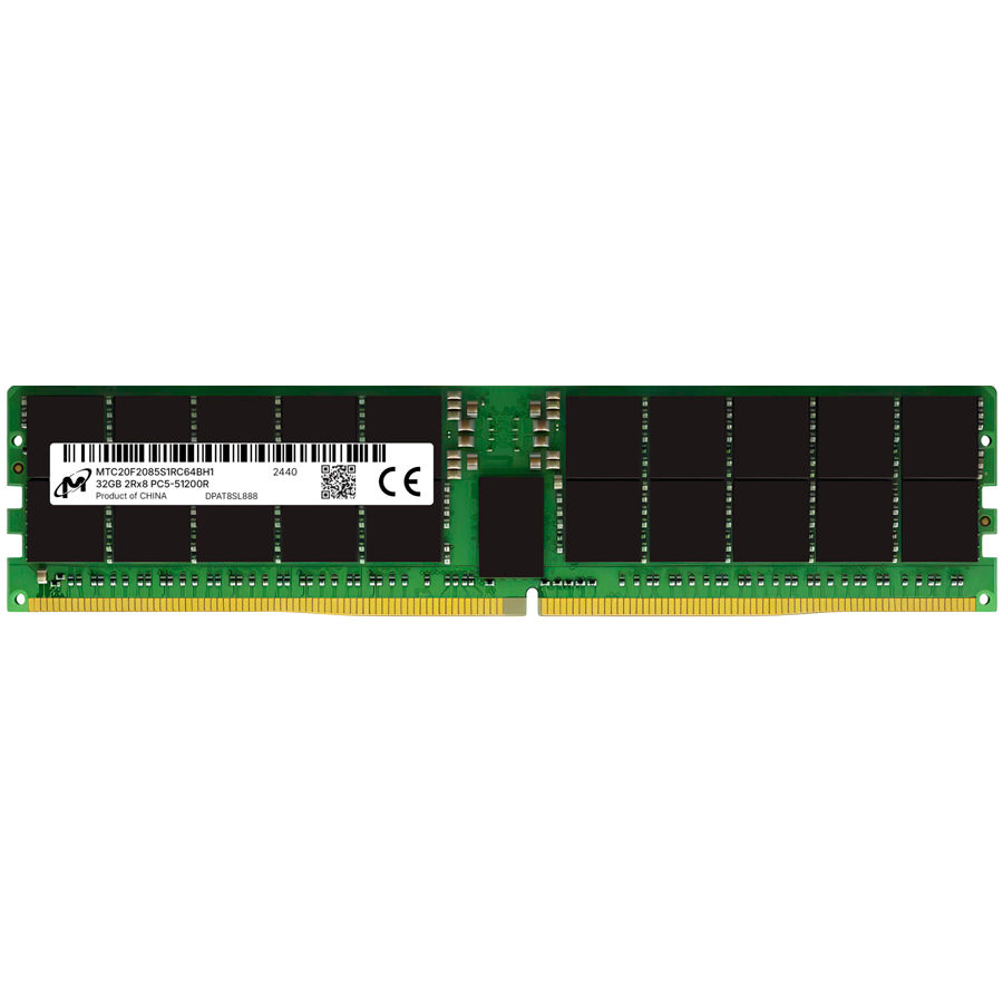 MICRON DDR5 RDIMM 32GB 2Rx8 6400 CL52 (16Gbit) (Single Pack)