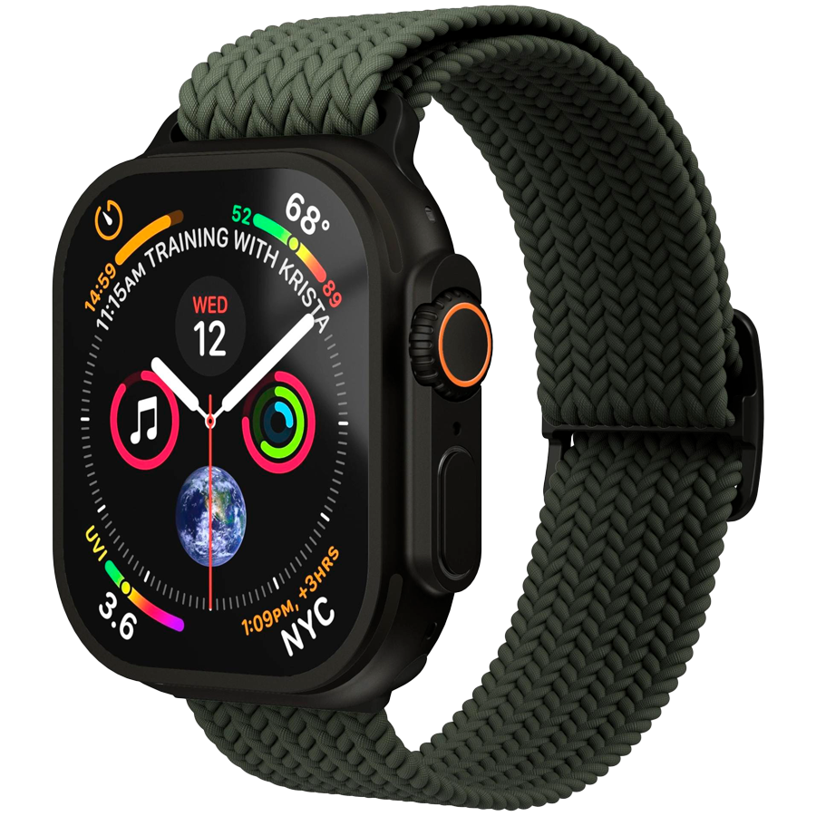 Woven Loop 40, 41, 42mm One Size, Olive Black — VONMAHLEN