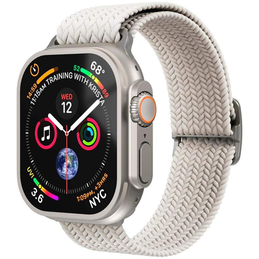 Woven Loop 44, 45, 46, 49mm One Size, Cream — VONMAHLEN