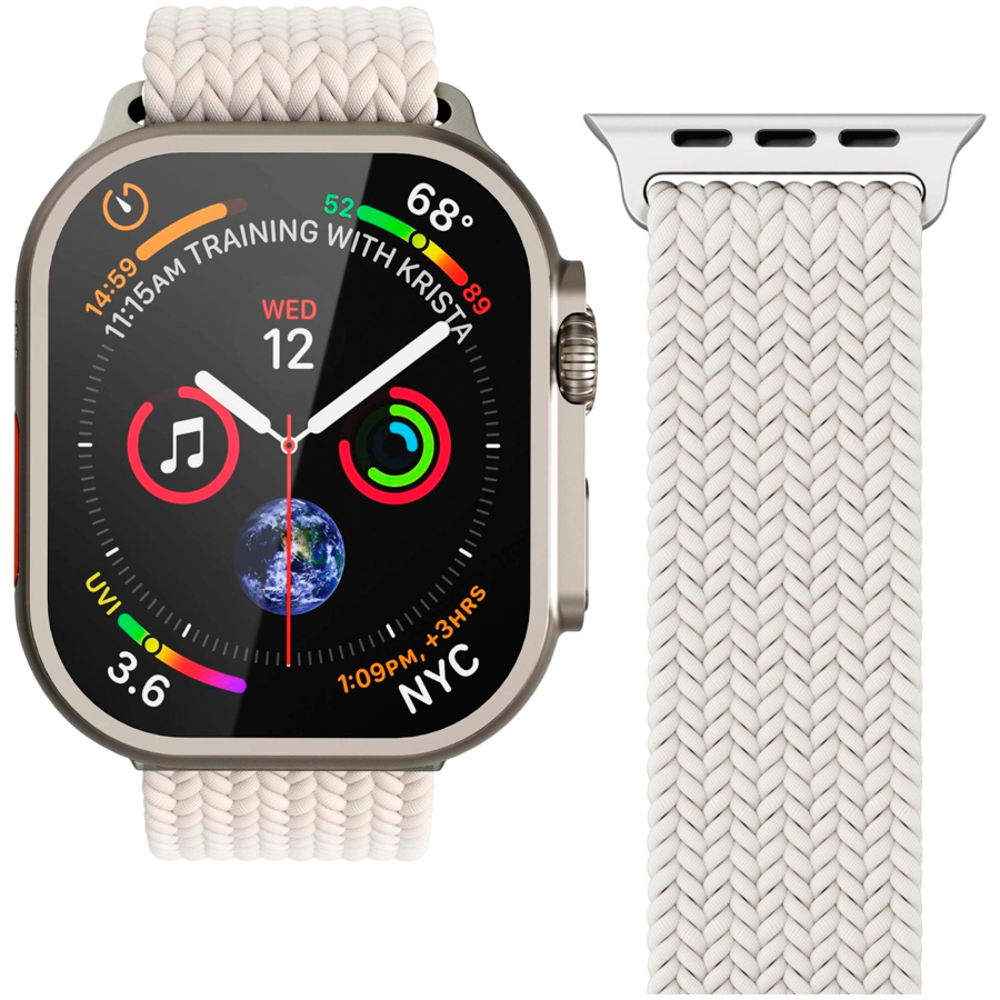Woven Loop 44, 45, 46, 49mm One Size, Cream — VONMAHLEN