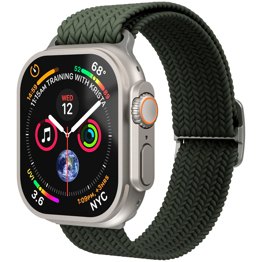 Woven Loop 40, 41, 42mm One Size, Olive — VONMAHLEN