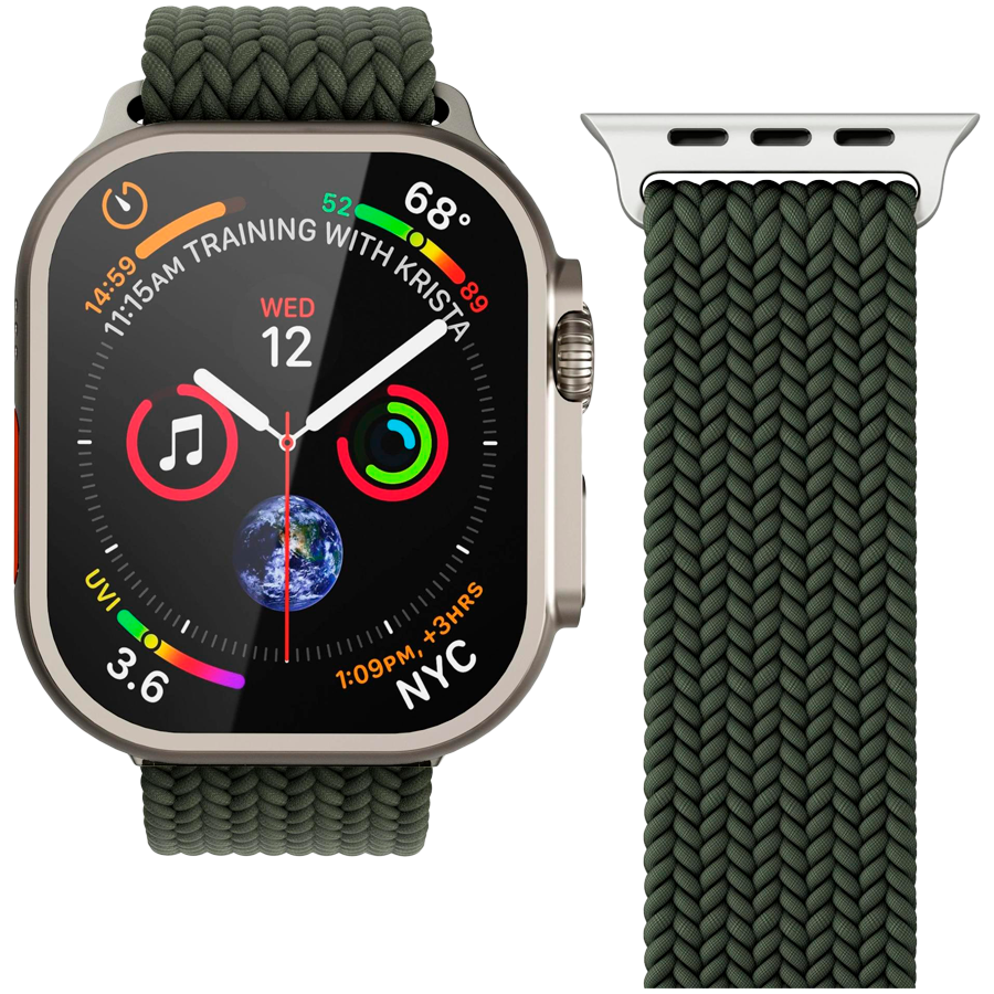 Woven Loop 40, 41, 42mm One Size, Olive — VONMAHLEN