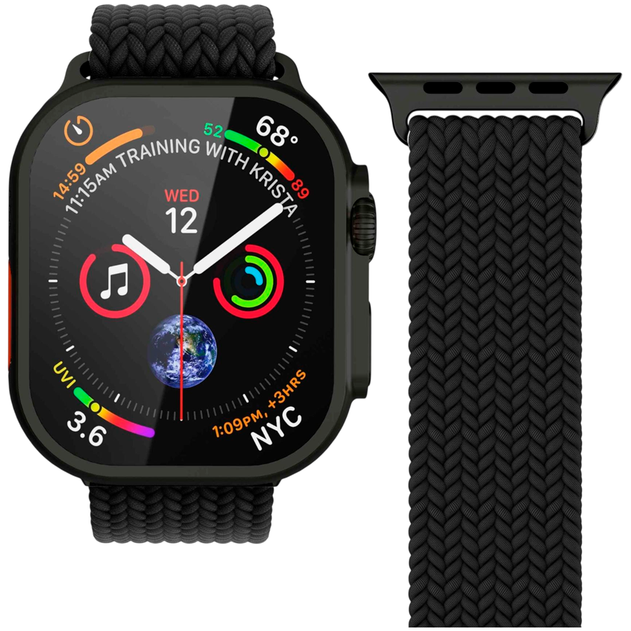Woven Loop 40, 41, 42mm One Size, All Black — VONMAHLEN