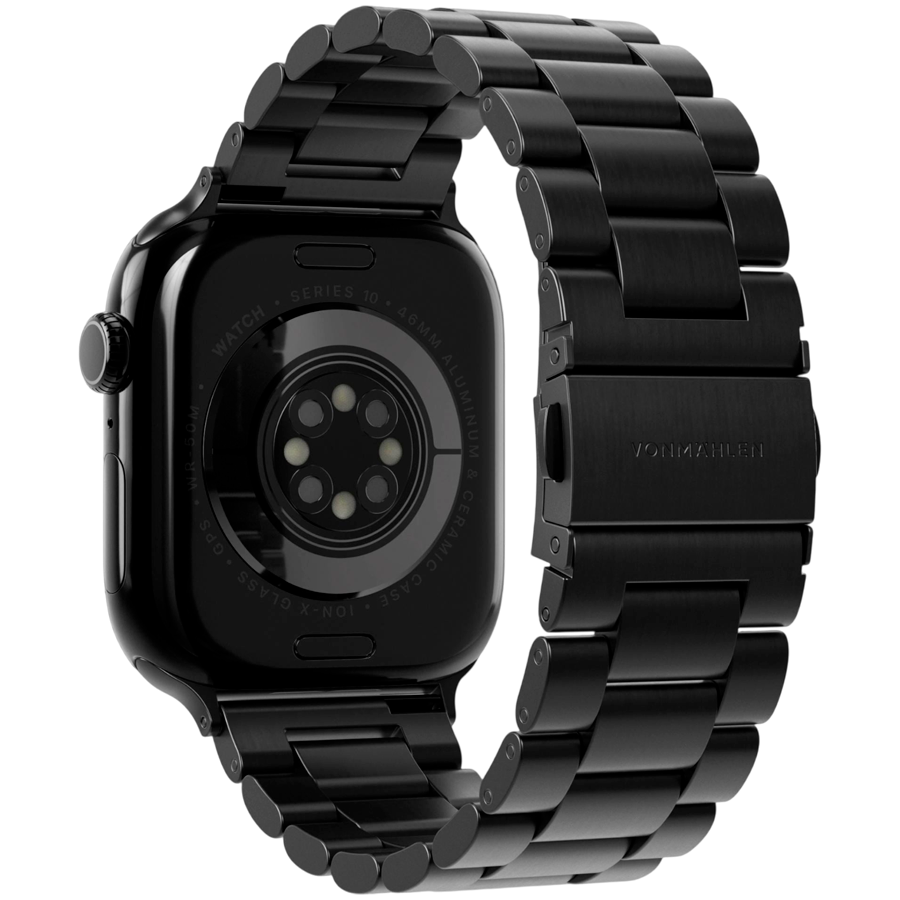 Link Bracelet 2 44, 45, 46, 49mm One Size, Black — VONMAHLEN