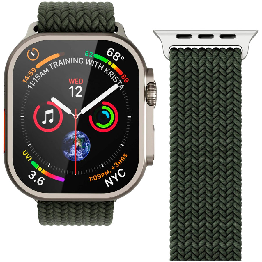 Woven Loop 44, 45, 46, 49mm One Size, Olive — VONMAHLEN