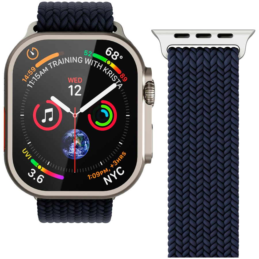 Woven Loop 40, 41, 42mm One Size, Navy — VONMAHLEN