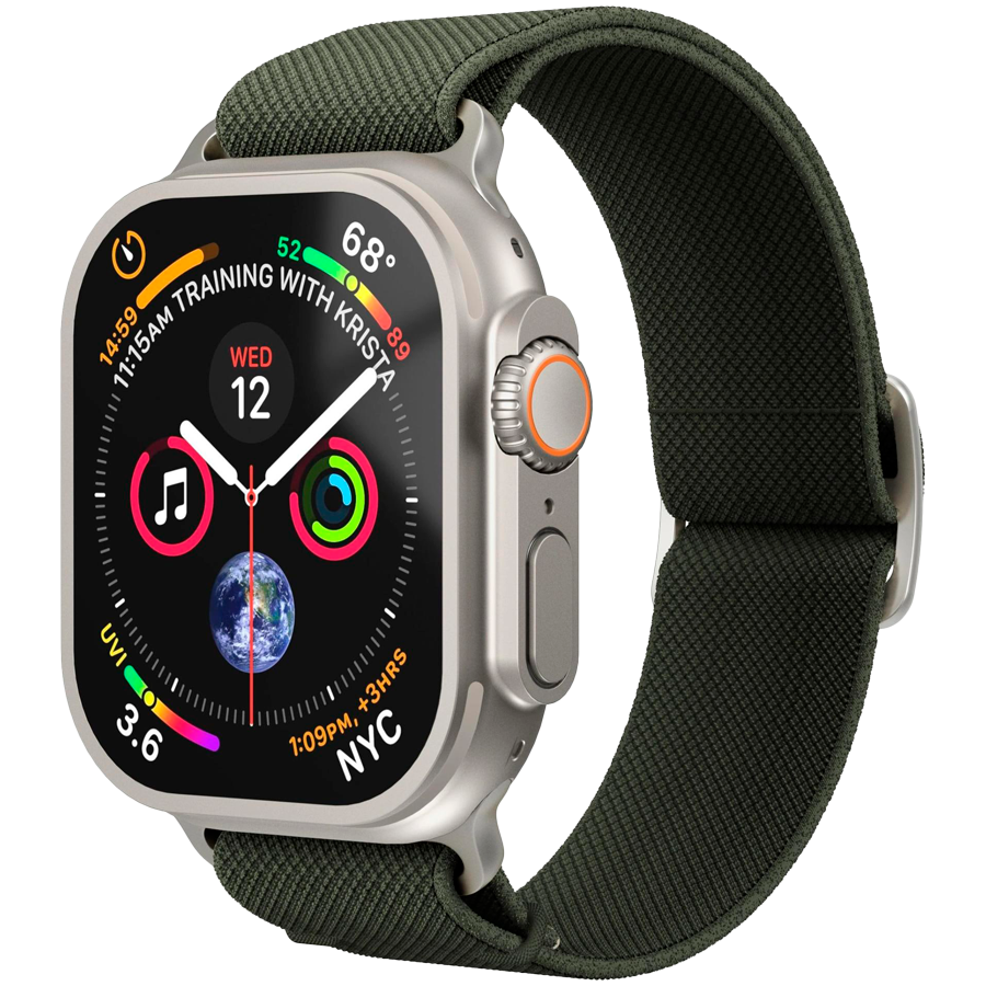 Classic Nylon Loop 44, 45, 46, 49mm One Size, Olive — VONMAHLEN
